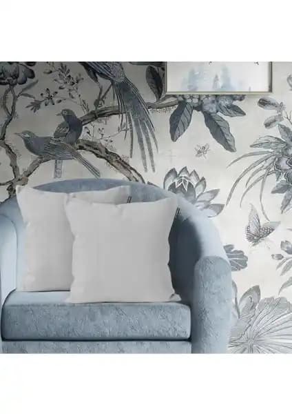 Goccia 2'li Kadife Dokulu Kırlent Kılıfı Açık Gri Şıklık ve Konfor Sunan Modern Tasarım