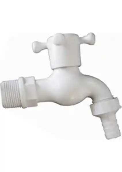 Güçlü Plastik Bahçe Musluğu Çeşme 1/2" - Dayanıklı ve Pratik Bahçe Sulama Çözümü