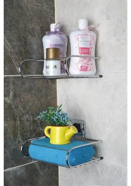 Hagen Güçlü Yapıştırma Banyo Mini Raf: Dayanıklı ve Şık Duvar Depolama Çözümü