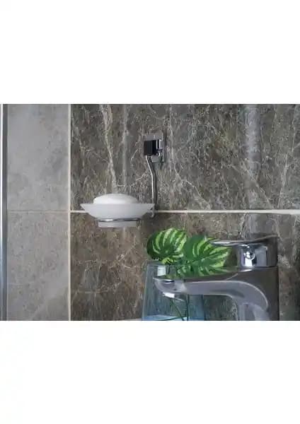 Hagen Güçlü Yapıştırma Sabunluk: Dayanıklı ve Kolay Montajlı Banyo Aksesuarı