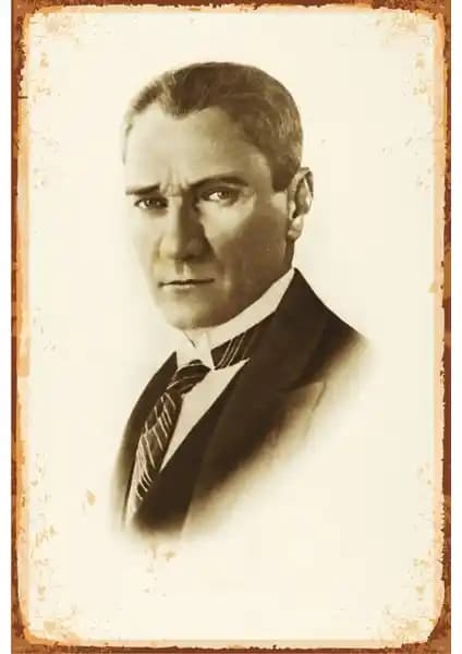 Hayat Poster Atatürk Retro Vintage Ahşap Poster 20x30 cm ile Mekânlarınıza Şıklık Katın