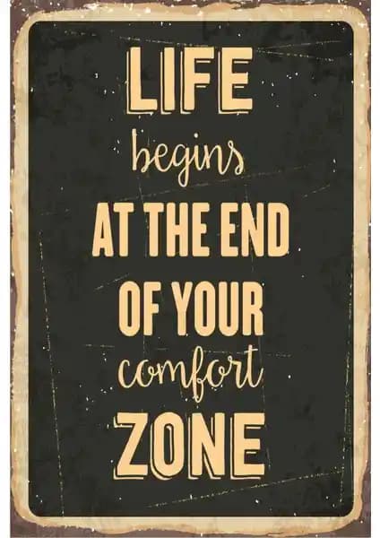 Hayat Poster Motivasyon Retro Vintage Ahşap Poster Dekorasyon ve İlham Kaynağı