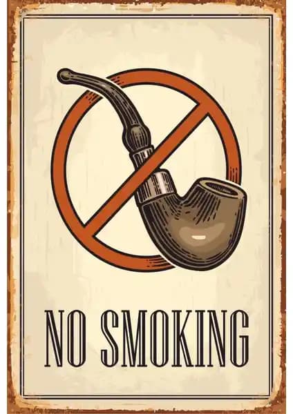 Hayat Poster No Smoking Retro Vintage Ahşap Poster Dekorasyon İçin Uygun Bir Seçenek