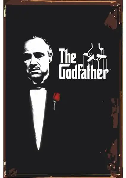 Hayat Poster The Godfather Vintage Ahşap Poster 20x30 cm Dekoratif Sinema Sanatı