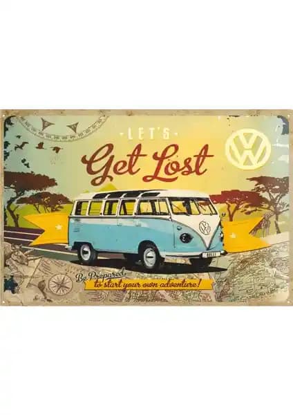 Hayat Poster Vosvos Wan Retro Vintage Ahşap Poster Dekoratif ve Kolay Kullanımlı Duvar Süsü