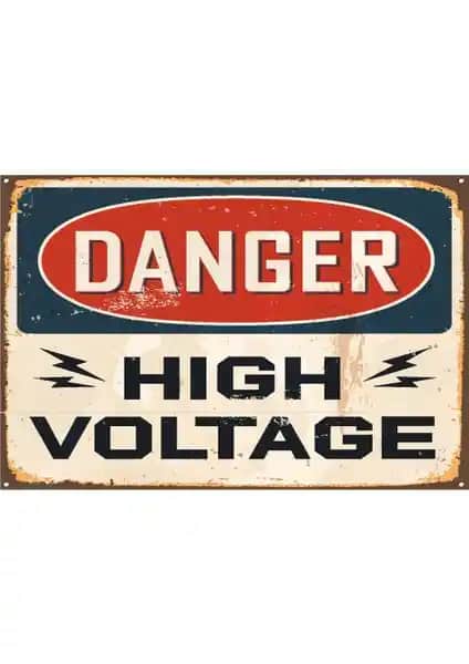 Hayat Poster Yüksek Voltaj Uyarı Levhası Güvenlik ve Dekorasyon İçin Uygun