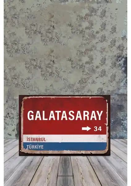 Hediyetto Ahşap Poster Galatasaray Sokağı 20x30 cm Kişiselleştirilebilir Dekoratif Ürün