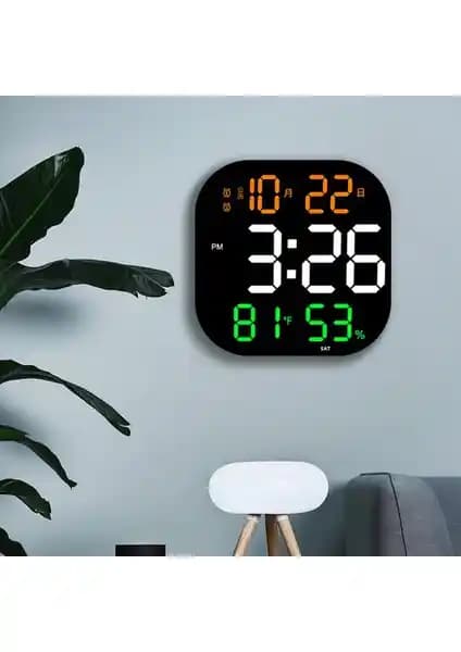 Hermoso 13 İnç Dijital Duvar Saati Modern Dekorasyon ve Çok Fonksiyonlu Kullanım İçin