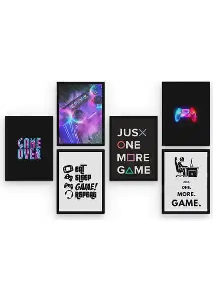 Hero Tasarım Gamer 6 Parça MDF Tablo Seti Modern ve Şık Dekorasyon Seçeneği