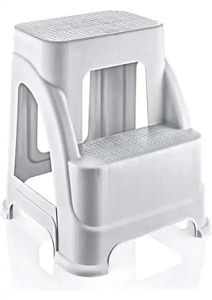 Hobby Life Büyük Boy 2 Basamaklı Merdiven Tabure Beyaz Tasarımı ve Kullanım Avantajları