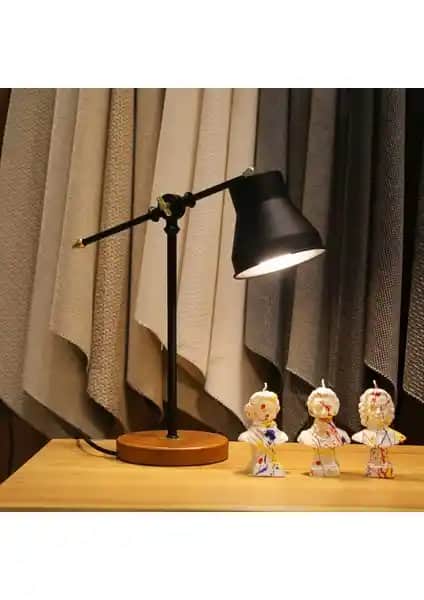 Homing Siyah Old Çalışma ve Gece Lambası Modern Tasarım ve İşlevsellik Sunar