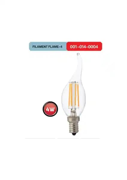 Horoz Flame 4W E14 Duy Filament Kıvrık Mum LED Ampül - Enerji Verimli Modern Aydınlatma