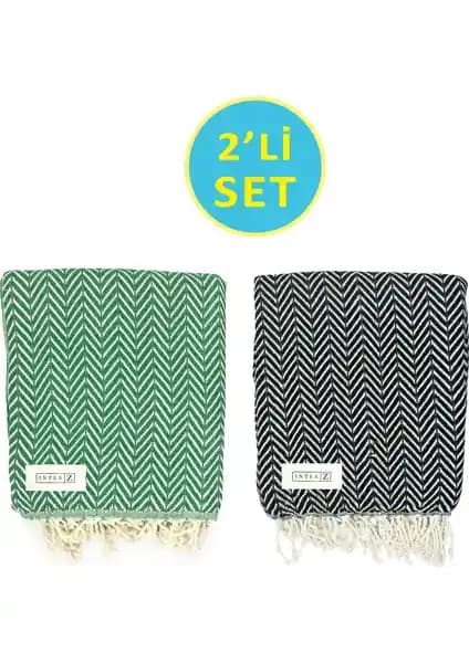 Inter Z 2'li Peştemal Plaj Havlusu Seti Geniş Boyutlar ve Çok Yönlülük