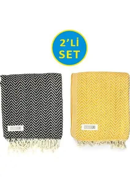 Inter Z 2'li Peştemal Plaj Havlusu Seti Konfor ve Şıklığı Bir Arada Sunar