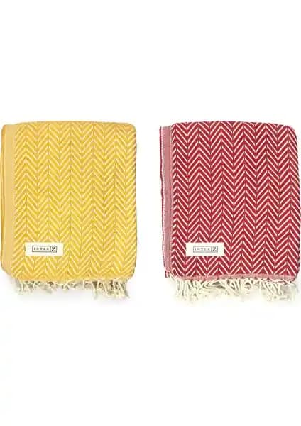 INTER Z 2'li Peştemal Plaj Havlusu Seti Yüksek Kalite ve Çok Yönlü Kullanım İmkanı Sunar