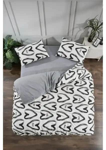 INTER Z Knidos Serisi Çift Kişilik Desenli Nevresim Takımı Yatak Odası Şıklığı ve Konforu Sunar