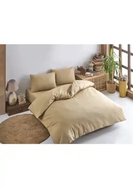 Jeolojik Dönem Bej Nevresim Takımı: Doğal Pamuk ve Pastel Renklerle Şık Uyku Deneyimi