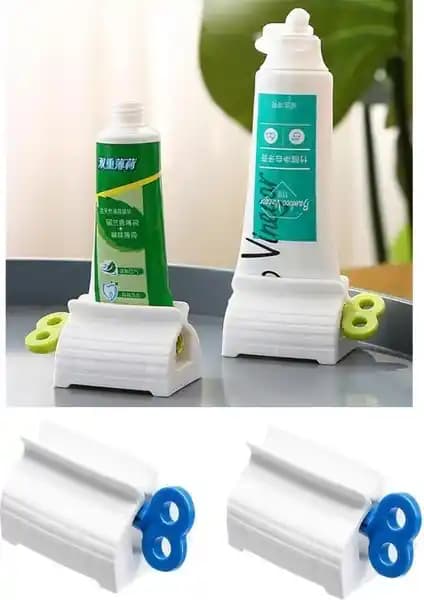 Jetfast Çevirmeli Diş Macunu Sıkacağı İki Renkli Pratik ve Hijyenik Kullanım