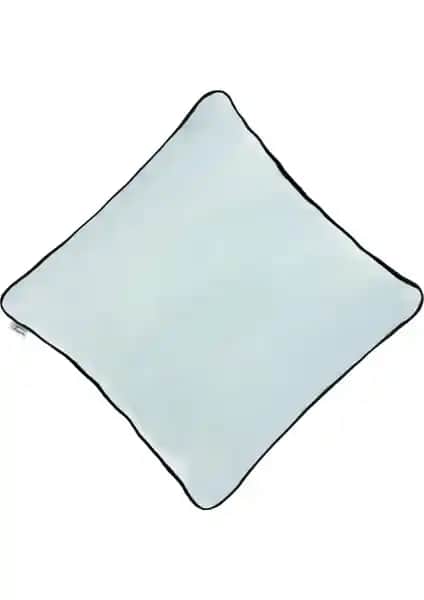 Ju Yaratıcı Tasarım Biyeli Kırlent Yastık Kılıfı Su Yeşili Estetik ve Kaliteli Tasarım