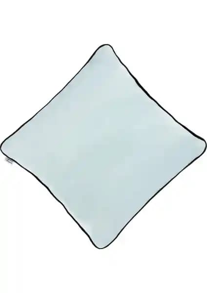 Ju Yaratıcı Tasarım Biyeli Kırlent Yastık Kılıfı Su Yeşili Estetik ve Kaliteli Tasarım