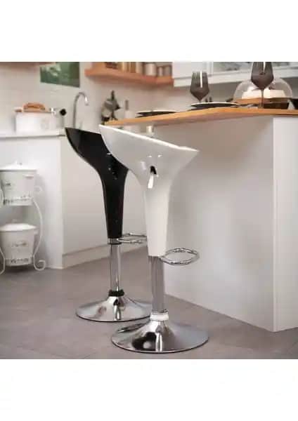 Just Home Lara Bar Sandalyesi Beyaz Modern Oturma Çözümü 75-90 Karakter