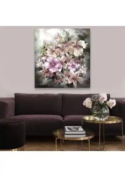 Kanvas Tablo Çiçek Motifleri ile Modern ve Canlı Dekorasyon Çözümü