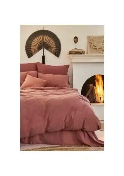 Karaca Home 4 Element Ateş Terracotta %100 Pamuk Çift Kişilik Nevresim Takımı
