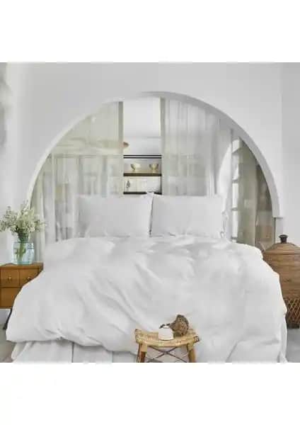 Karaca Home 4 Element Beyaz Pamuk Çift Kişilik Nevresim Takımı Yatak Odası Şıklığı