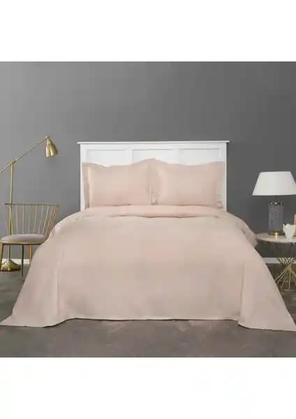 Karaca Home Amelie Bej Çift Kişilik Yatak Örtüsü Seti Modern ve Dayanıklı Tasarım