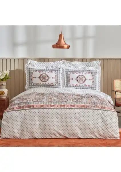 Karaca Home Aprika Kiremit Renkli Pamuk Çift Kişilik Nevresim Takımı