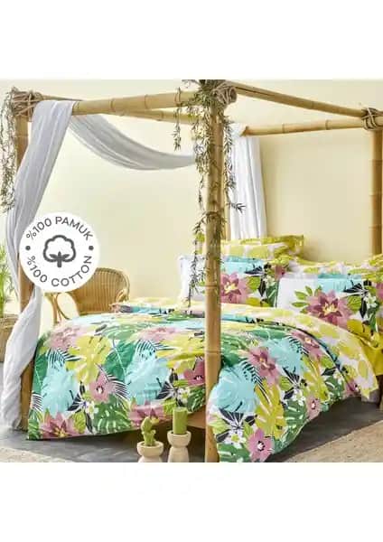 Karaca Home Tropic Yeşil %100 Pamuk Çift Kişilik Nevresim Takımı ve Özellikleri