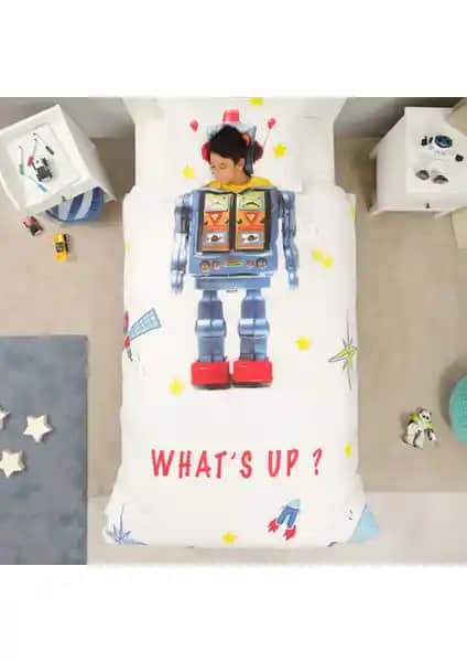 Karaca Home Young Robot %100 Pamuk Tek Kişilik Nevresim Takımı Detaylı İnceleme
