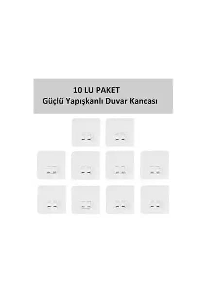 Karteya 10 Lü Güçlü Kendinden Yapışkanlı Kancalar ile Pratik ve Dayanıklı Banyo Düzeni Çözümü