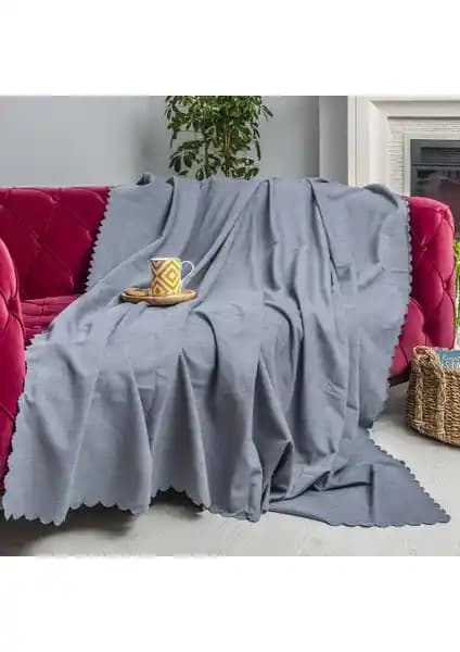 Latuda Concept Çift Taraflı Kaymaz Şönil Koltuk Şalı ve Dekoratif Koruma Çözümü