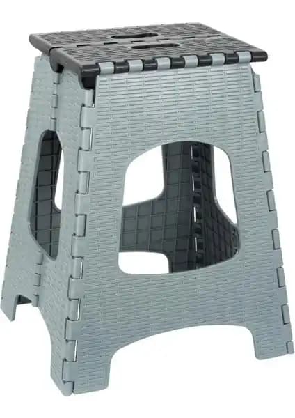 Lees Home Taşınabilir Katlanır Tabure Büyük Boy Sandalye Gri — Hafif ve Dayanıklı Çok Amaçlı Oturma Çözümü