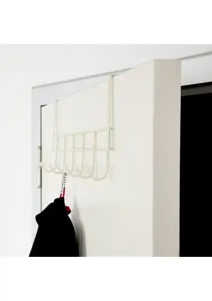 Loftus Eko 6'lı Kapı Arkası Askı Beyaz - Dayanıklı ve Şık Ev Düzeni Aksesuarı