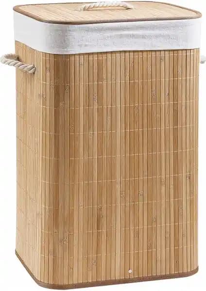 Lorin Rem Bambu Katlanır Çamaşır Sepeti: Estetik ve Fonksiyonelliğin Modern Çözümü