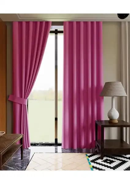 Lüks House Karartma Blackout Fon Perde Pembe - Estetik ve Fonksiyonel Tasarım