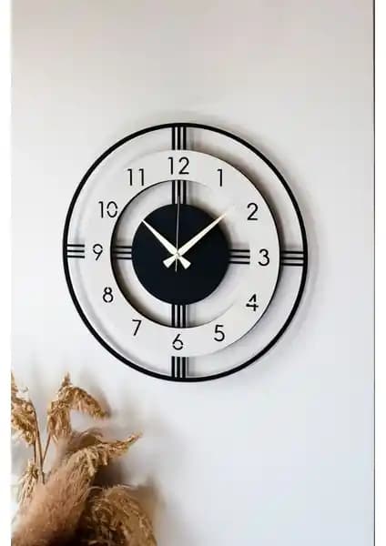Lupokraft Mintaka Ahşap Duvar Saati 48cm Modern ve Şık Tasarımıyla Dekorasyonunuza Uyum sağlar