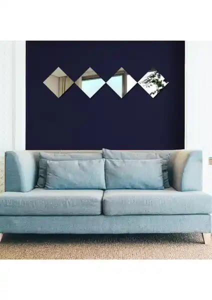 Lyn Home Kare 4 Parçalı 25X25 Ayna: Modern ve Şık Dekoratif Duvar Aynası