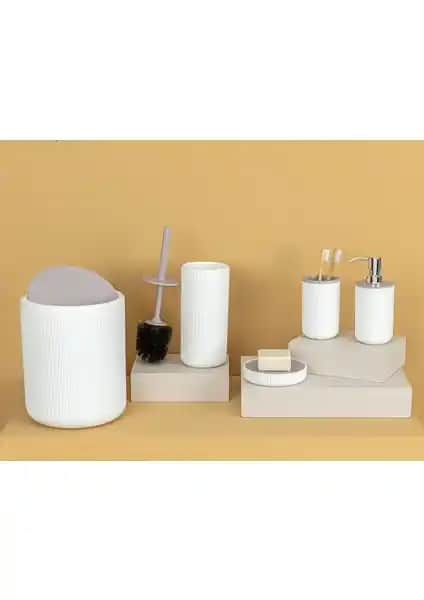 Madame Coco Martre 5'li Banyo Seti Soft Ekru Modern ve Şık Tasarım