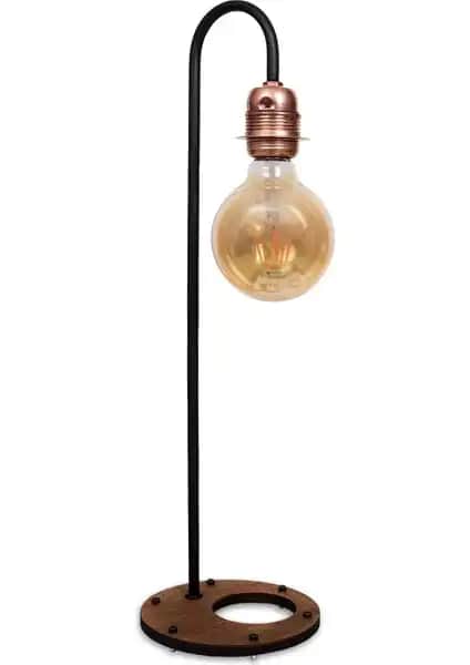 Madamvila Copper Büyük Boy Rustik Masa Lambası Modern ve Nostaljik Tasarım Özellikleri