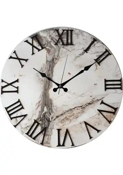 Markakanvas Mermer Desenli Duvar Saati: Şık ve Fonksiyonel Tasarım Özellikleri