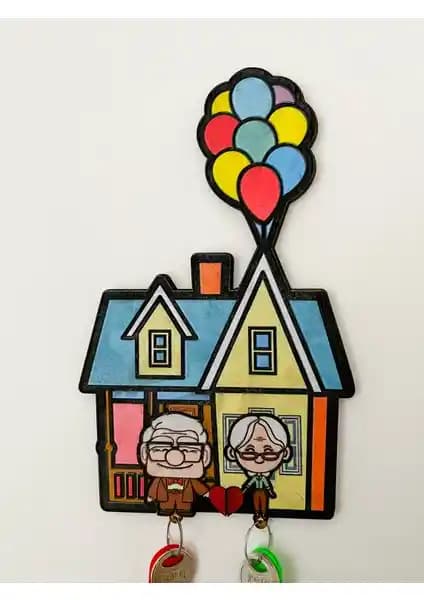 Megafonda Yukarı Bak Anahtarlık Çift Anahtarlık Özelliğiyle Dayanıklı ve Renkli Tasarım