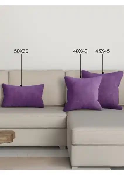 Menekşe Moru Rengi Kırlent Kılıfı - Şık ve Dayanıklı Ev Dekorasyonu Aksesuarı