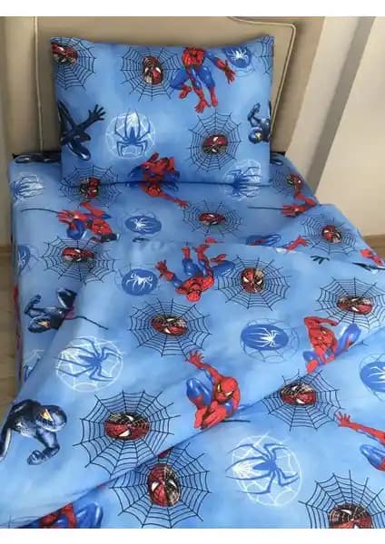 Mert Tek Kişilik Spiderman Nevresim Çarşaf Takımı: Çocuklar İçin Eğlenceli ve Dayanıklı Uyku Seti