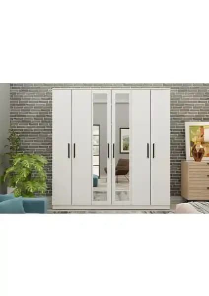 Metalia Gm 081 Favorite 6 Kapılı Aynalı Beyaz Siyah Gardırop Detayları ve Kullanım İpuçları