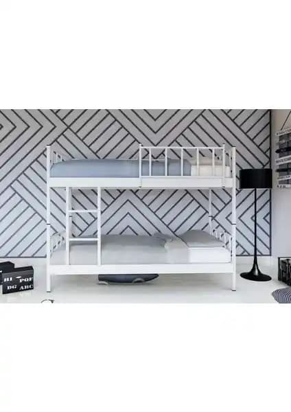 Metalia Gm 127 Ayrılabilir Beyaz Çiftli Ranza: Estetik ve Çok Yönlü Uyku Çözümü