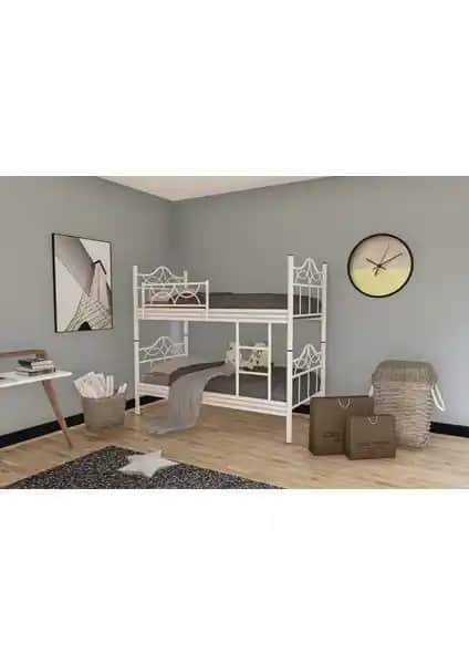 Metalia Hazar Ranza Beyaz Metal Yatak 90x200 cm dayanıklı ve şık tasarım