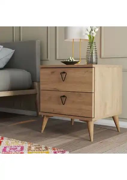 Mezza Versace 2 Çekmeceli Komodin Sepet Modern ve Dayanıklı Tasarım Özellikleri